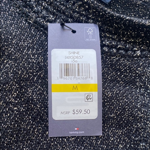 Tommy Hilfiger Black Sleeveless Sparkly Knit Top - Picture 2 of 5